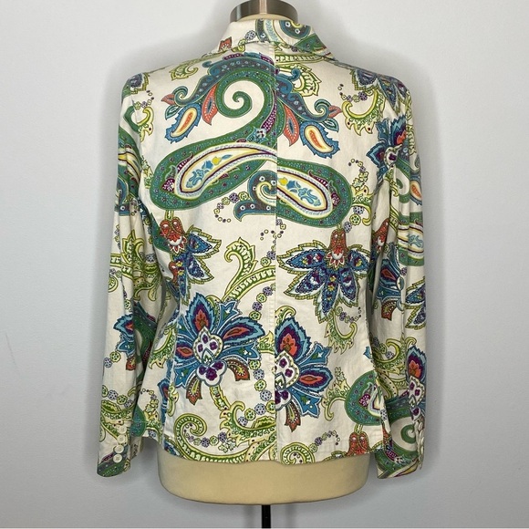 IZOD Petite Paisley Floral Blazer - Picture 7 of 11